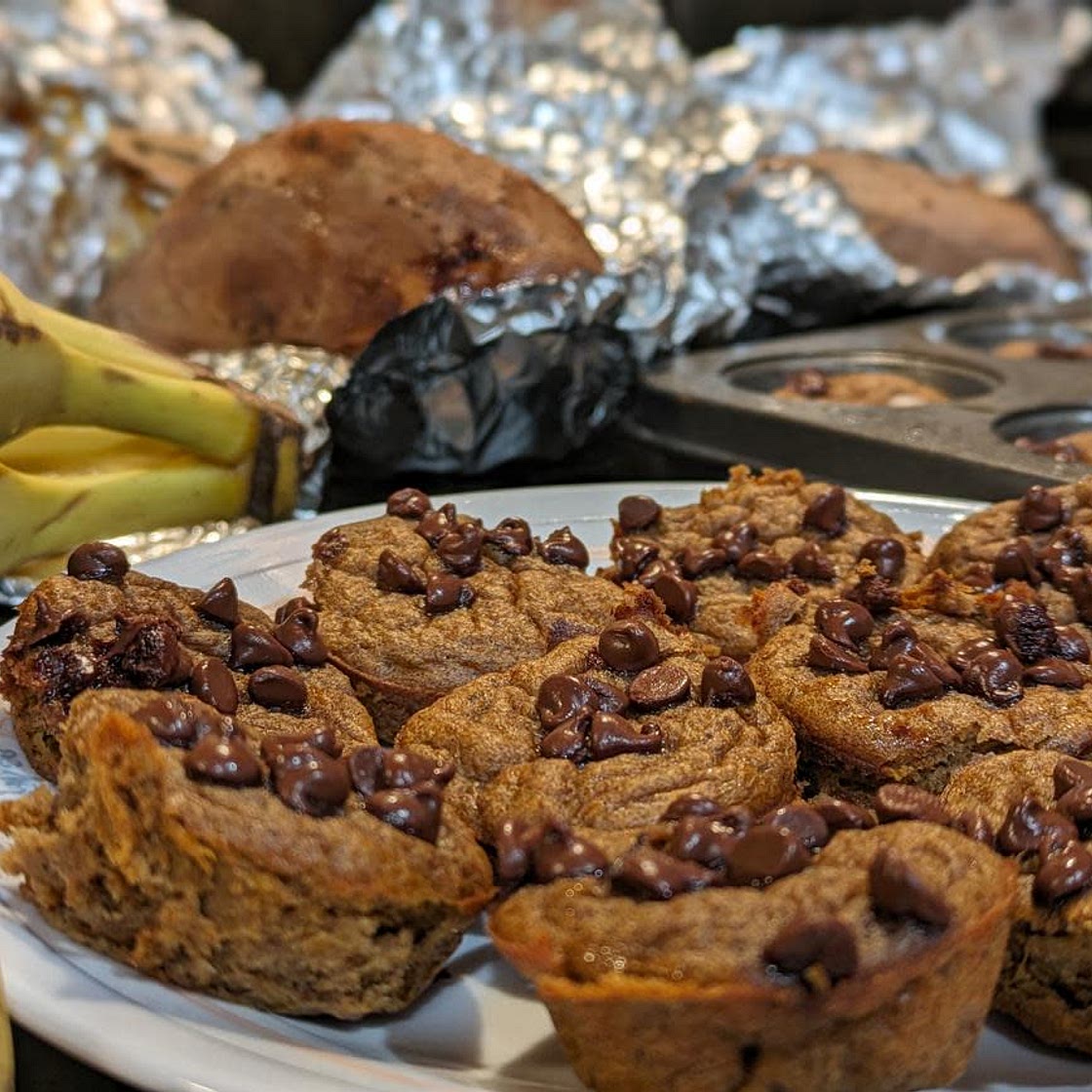 Sweet Potato Banana Muffins