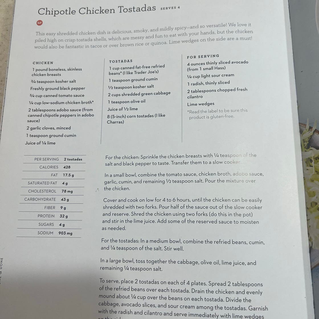 Chipotle chicken tostadas