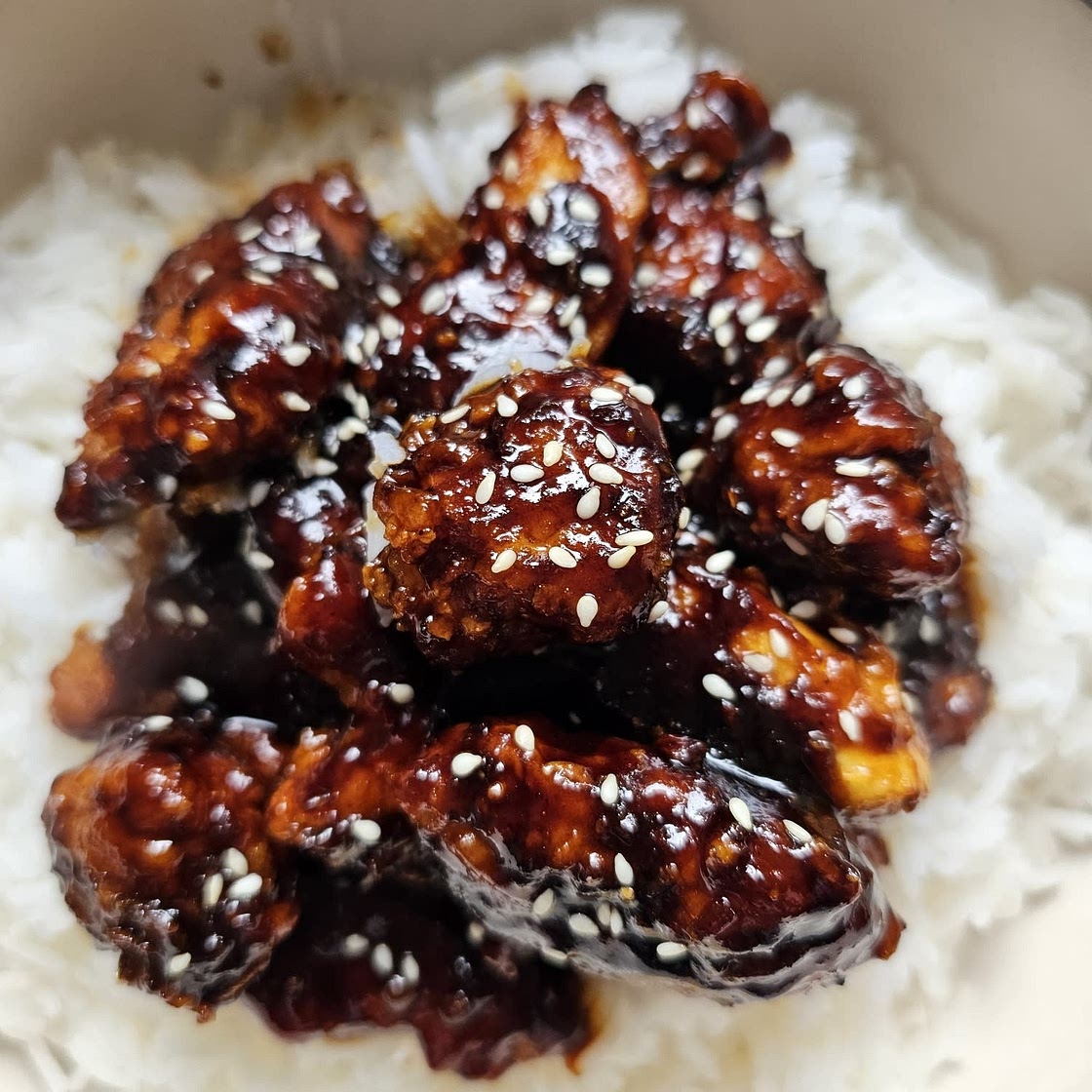 Crispy Sesame Chicken with a Sticky Asian Sauce