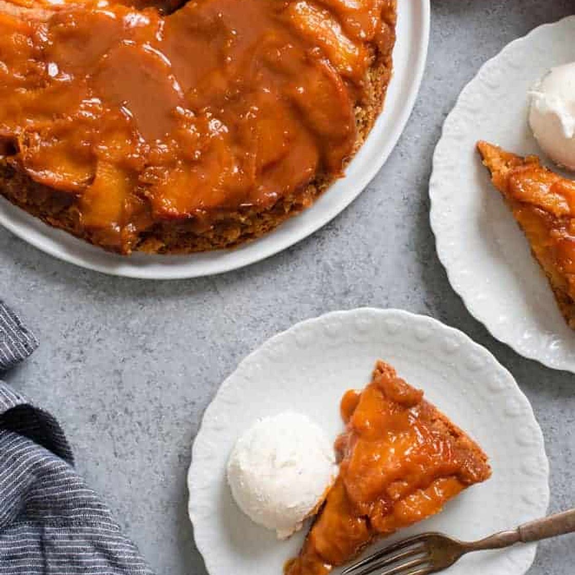 Caramel Peach Dump Cake Recipe