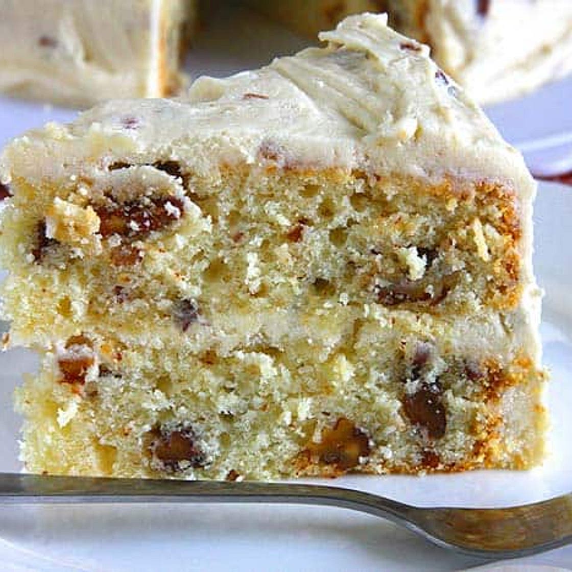 Eggless Butter Pecan Cake Recipe