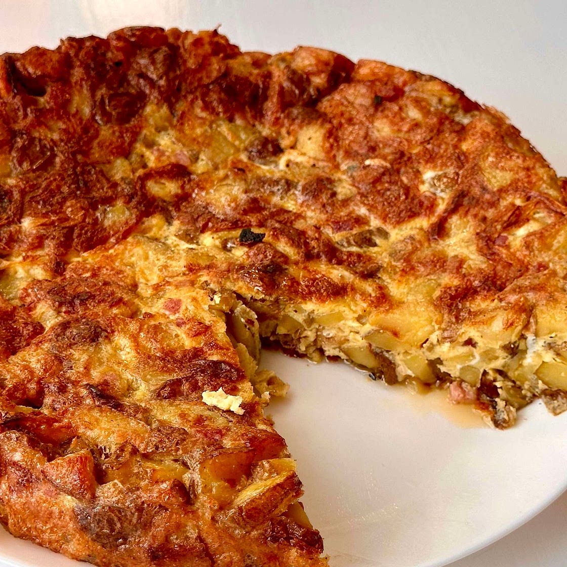 Tortilla de Patatas with Bacon 
