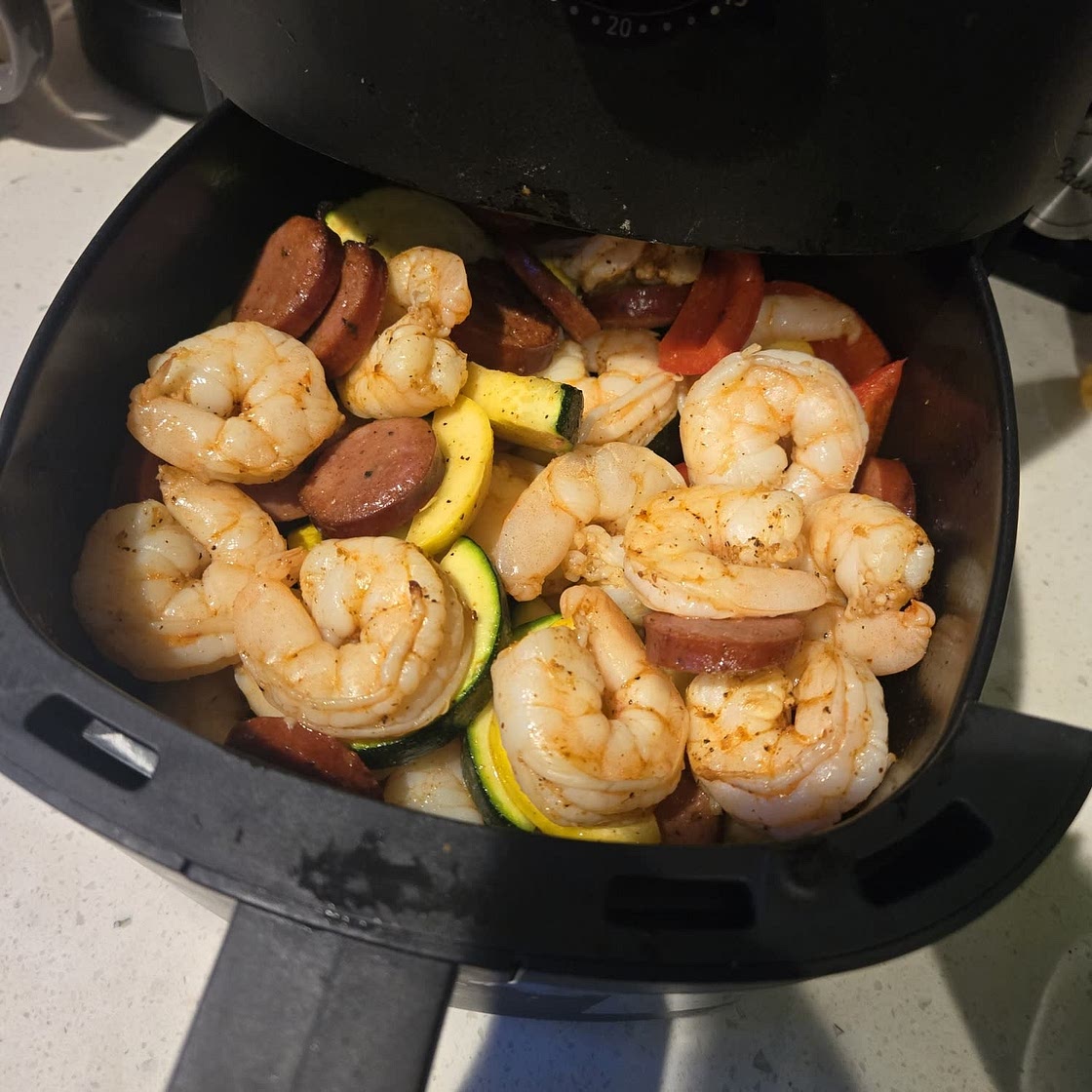Air Fryer Cajun Shrimp Dinner