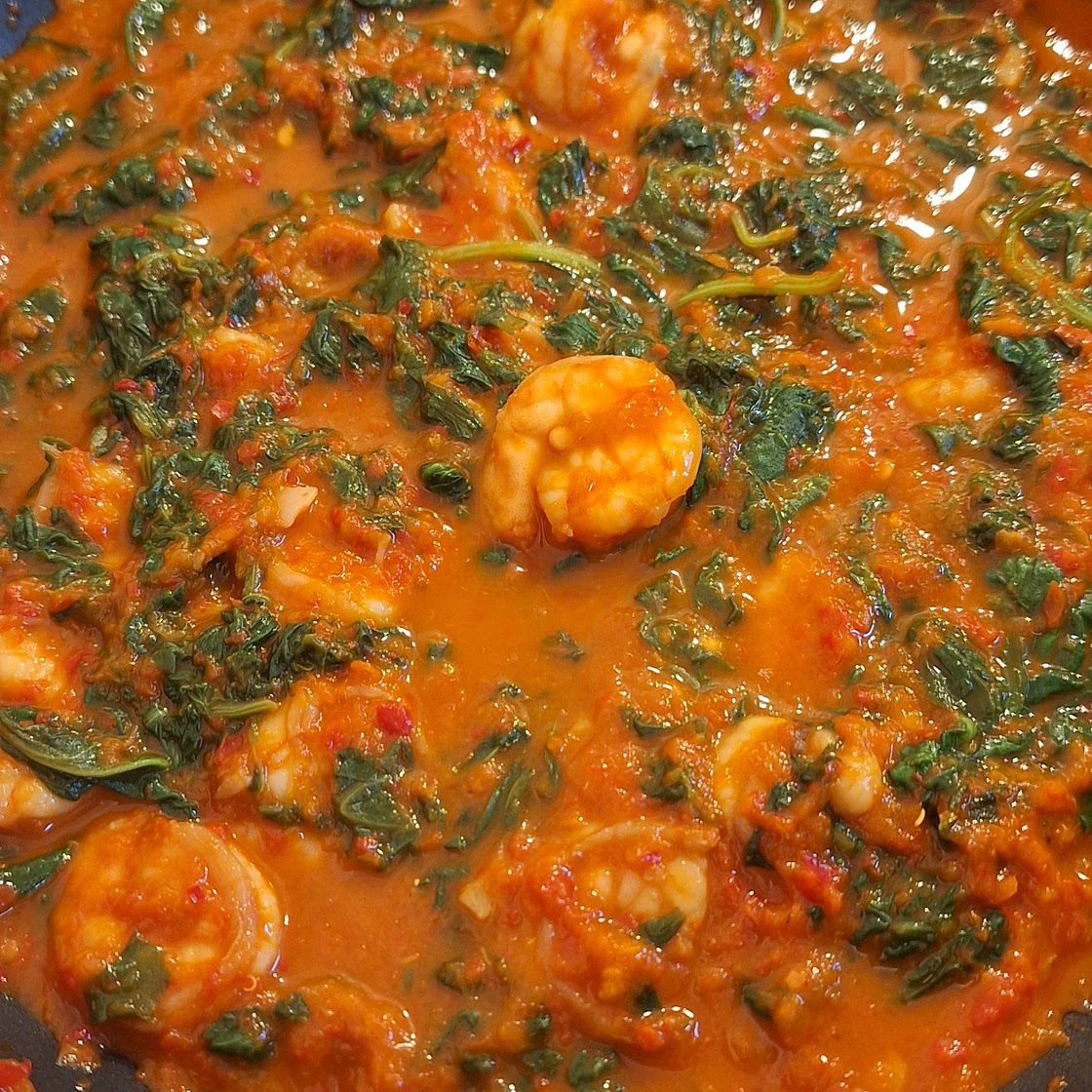 Krabben-Spinat-Pfanne