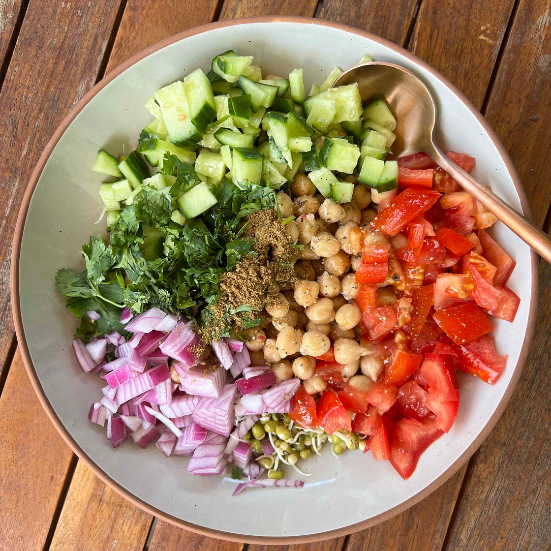 Sprouted Mung Bean Salad