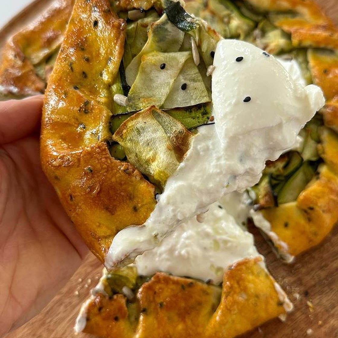 ✨TARTE COURGETTE PESTO ET BURRATA✨