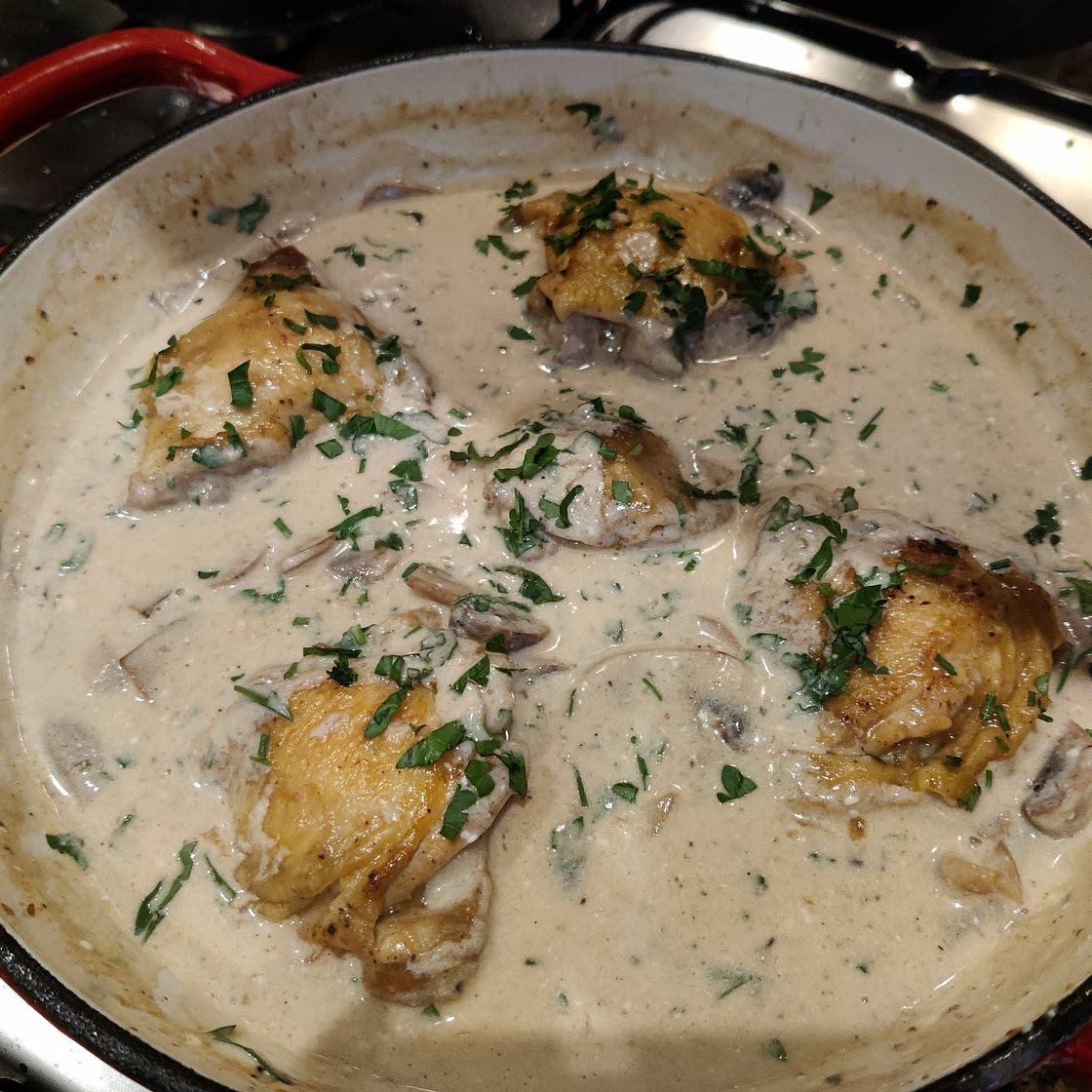 Chicken Fricassée (French creamy chicken stew)