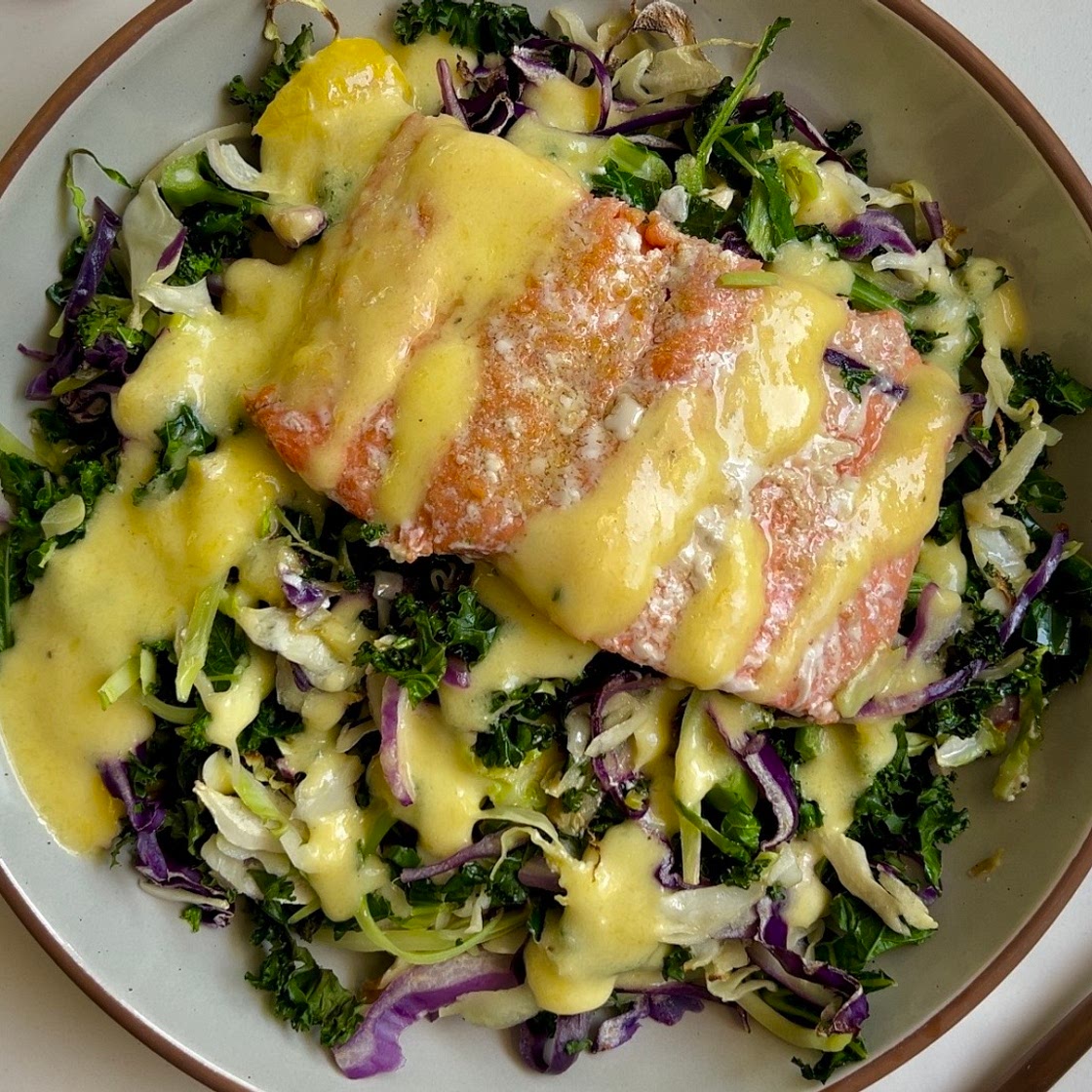 Salmon Salad with Mango Dressing