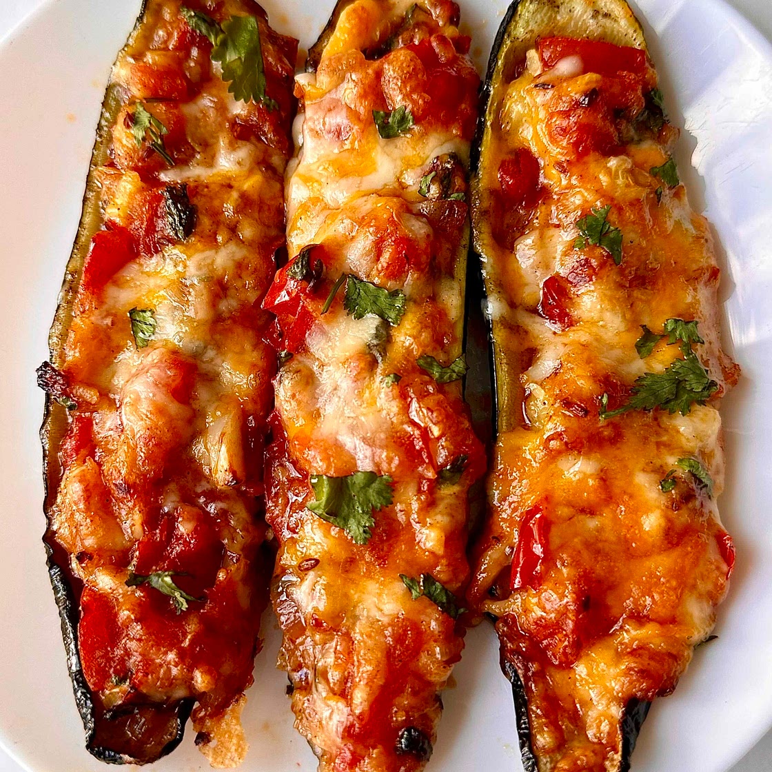 Easy Cheesy Zucchini Boats 