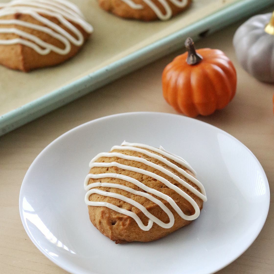 Fancy Pumpkin Cookies with Cream Cheese Frosting Recipe - TheFancyNavajo