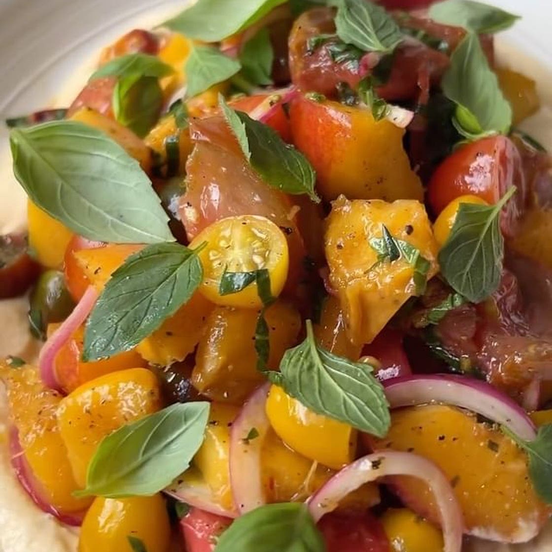 Peach Bruschetta 🍑