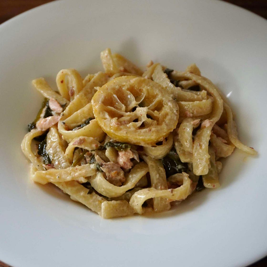 Zitronen Lachs Pasta