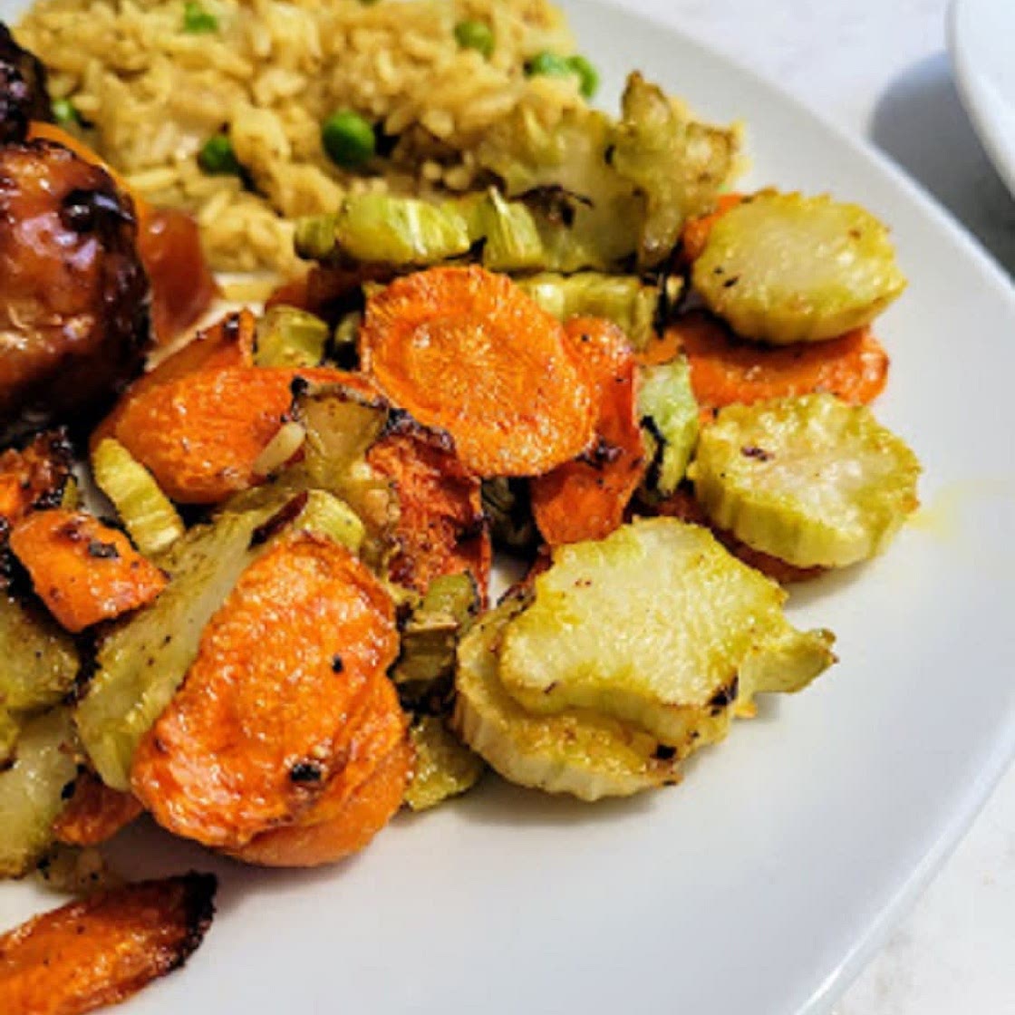 Roasted Carrot and Broccoli Stems