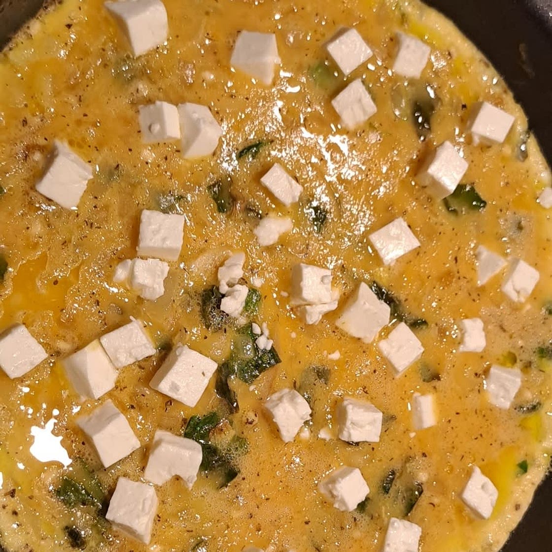 Omelette aux blettes et à la feta