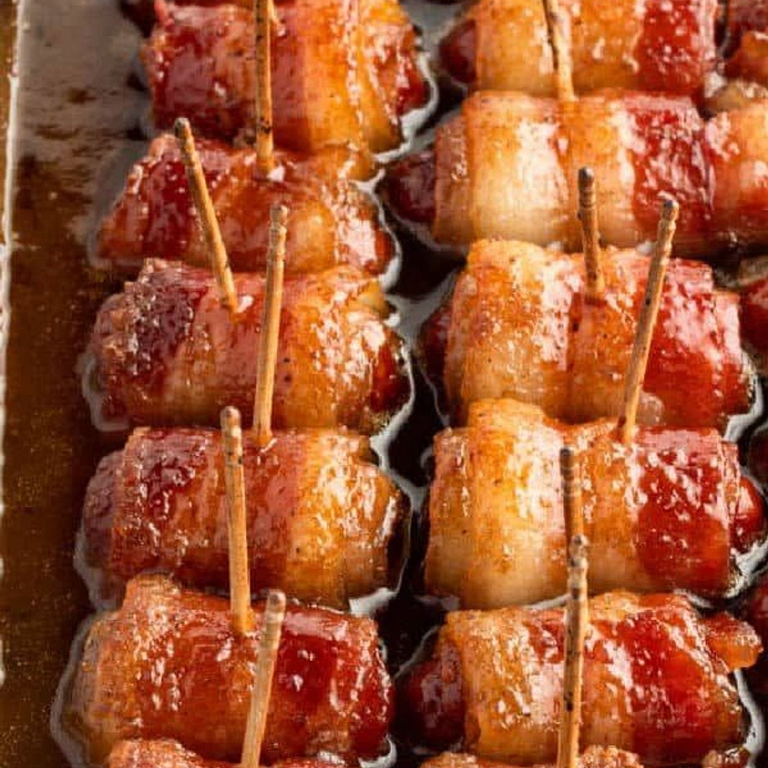 Bacon-wrapped smokies