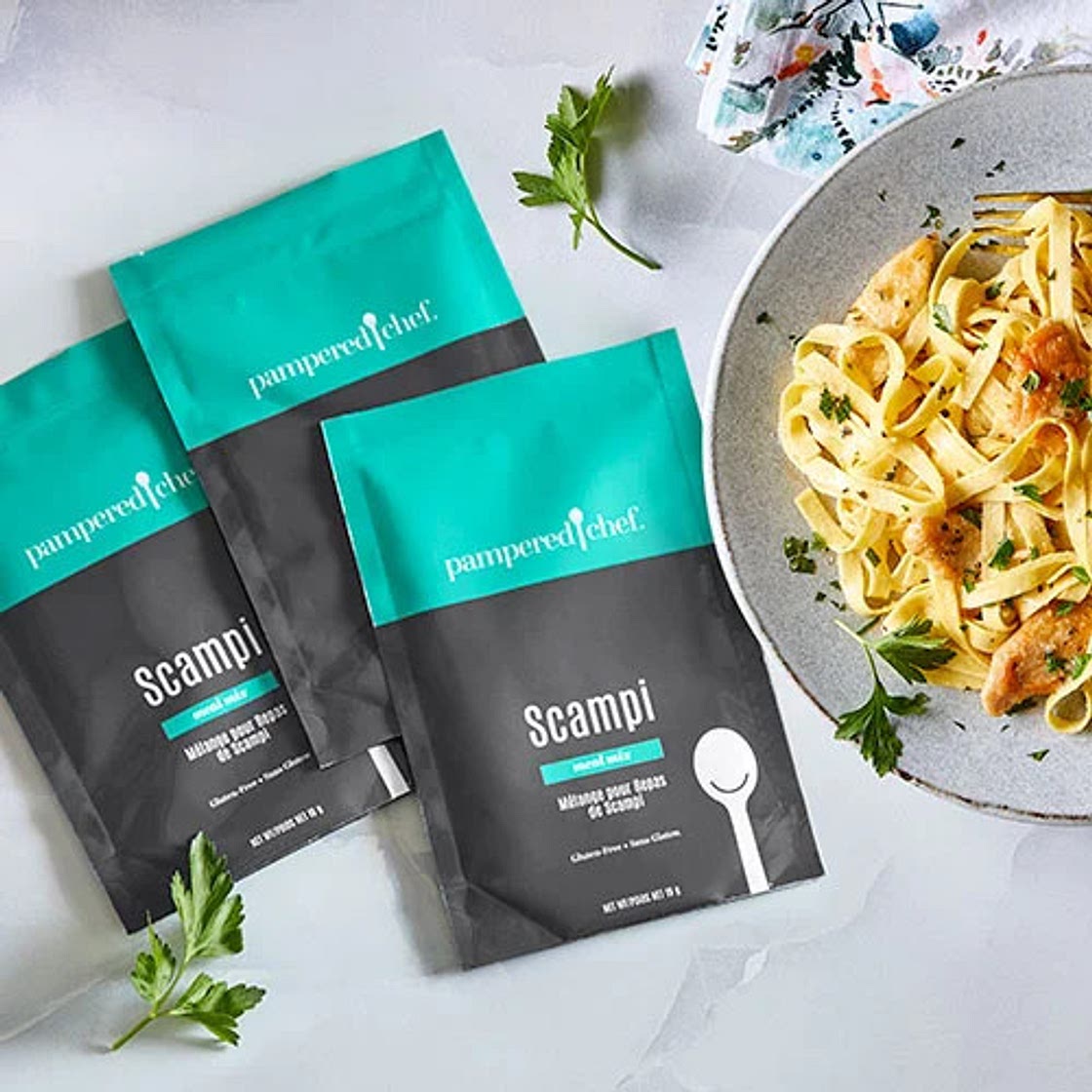 Pampered Chef Chicken Scampi