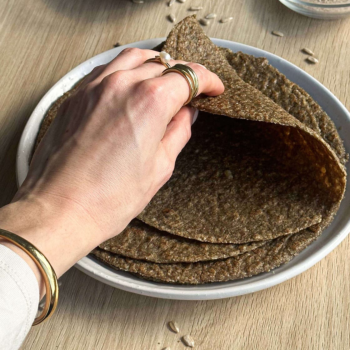 2-ingredient sunflower seed wraps