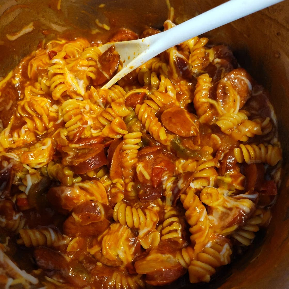 Smoked Sausage and Peppers Pasta