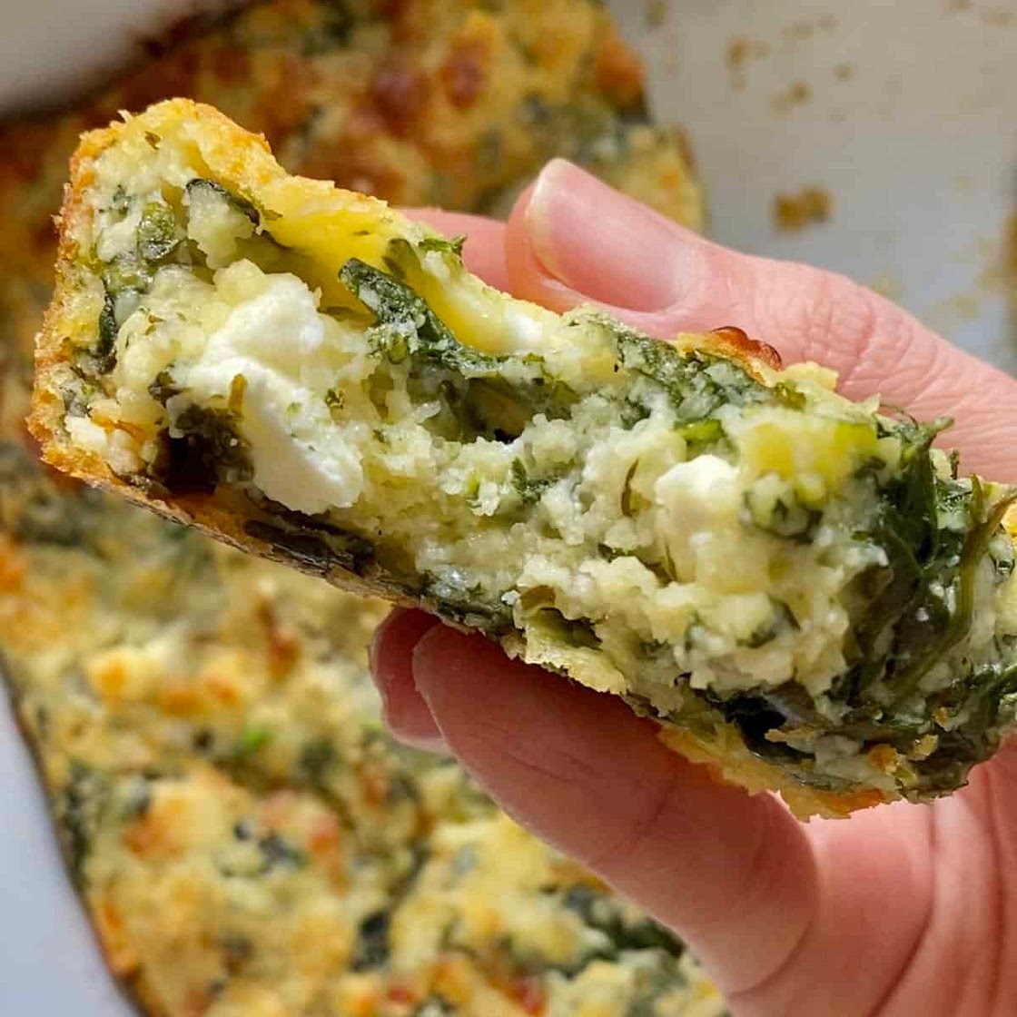 Spinach and Feta Brownies