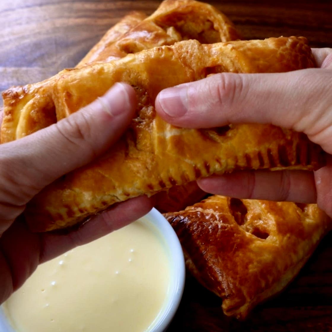 Buffalo chicken Blätterteigtaschen