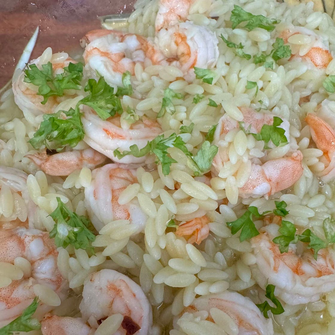 Shrimp Scampi with Orzo
