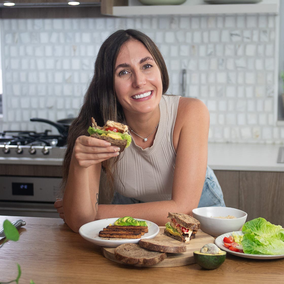 Plant-Based BLT Sandwich with Tempeh Bacon