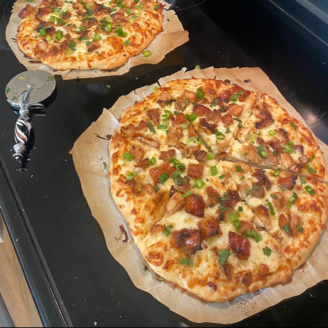 Teriyaki Chicken Pizza with Yum Yum Sauce