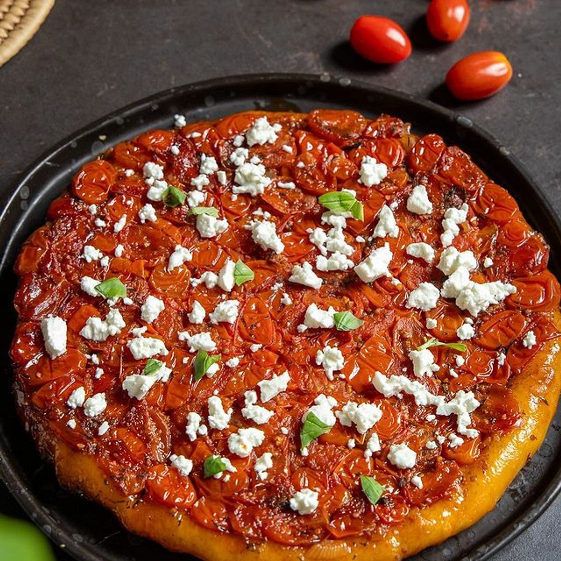 Tarte Tatin tomates cerises &amp; oignon confit