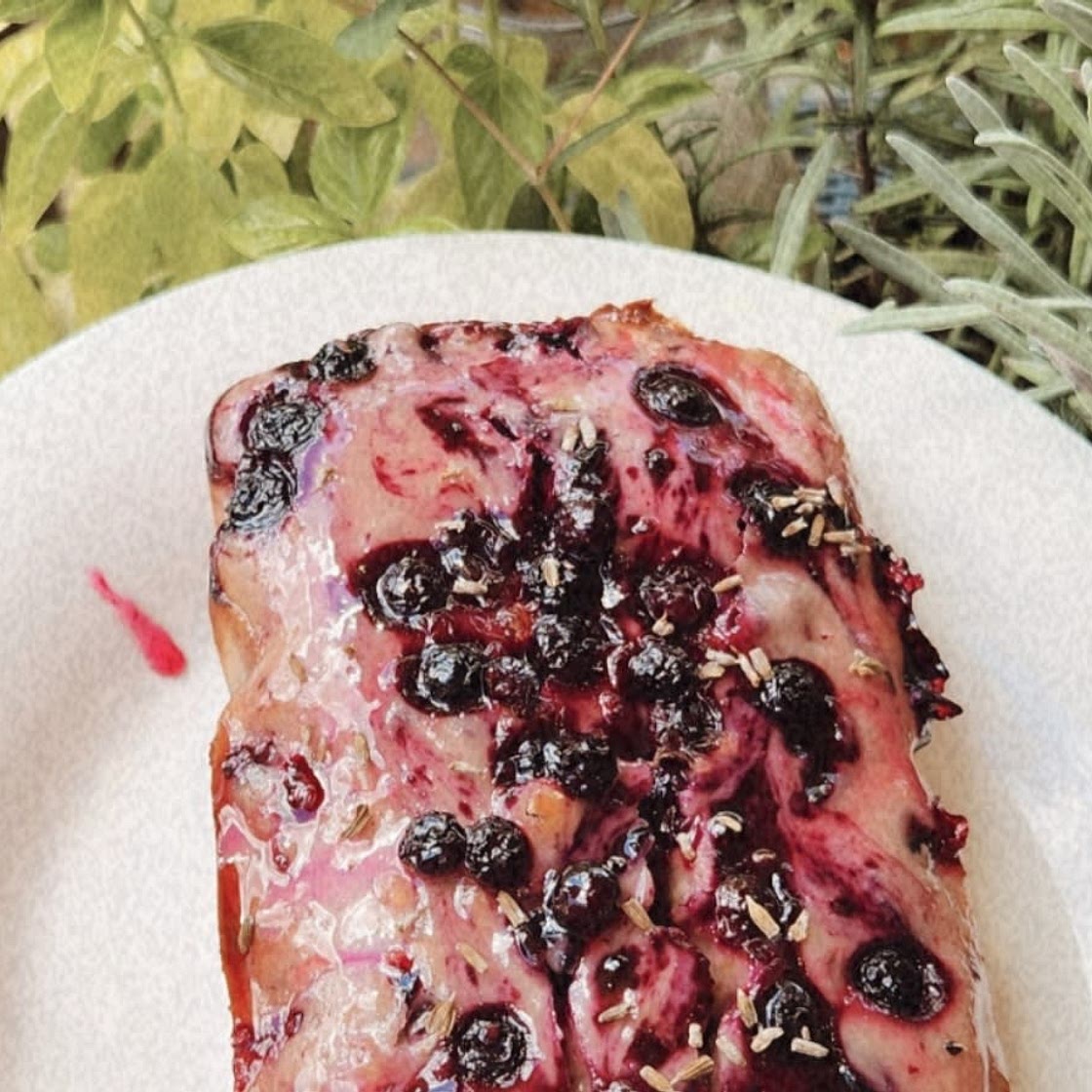 Blueberry lemon lavender bread 🫐🍋🍞