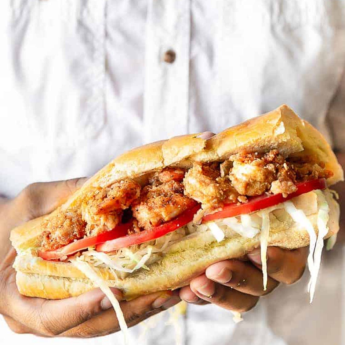 Authentic New Orleans Shrimp Po' Boy with Creole Remoulade Sauce