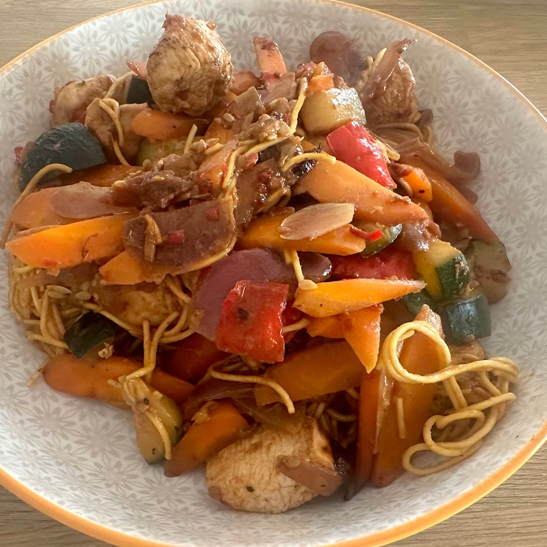 Satay chicken stir fry 