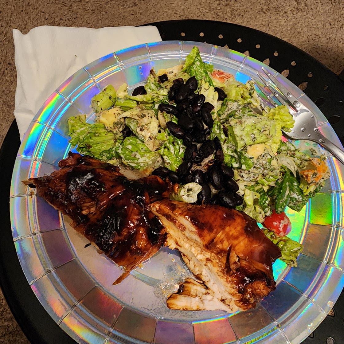 BBQ Chicken Skewer Salad