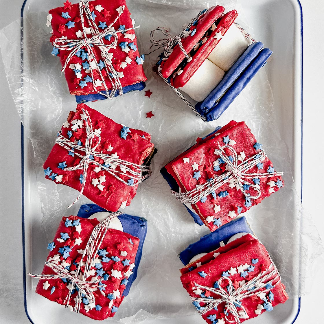 Red White and Blue S'mores