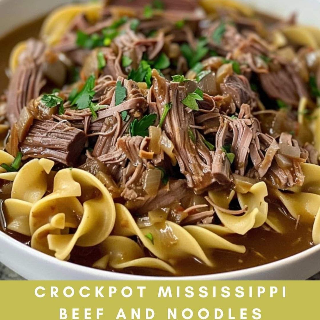Crockpot beef and noodles