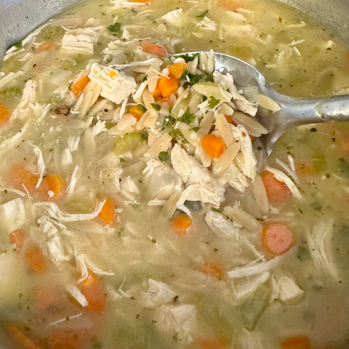 Lemon Chicken Orzo Soup