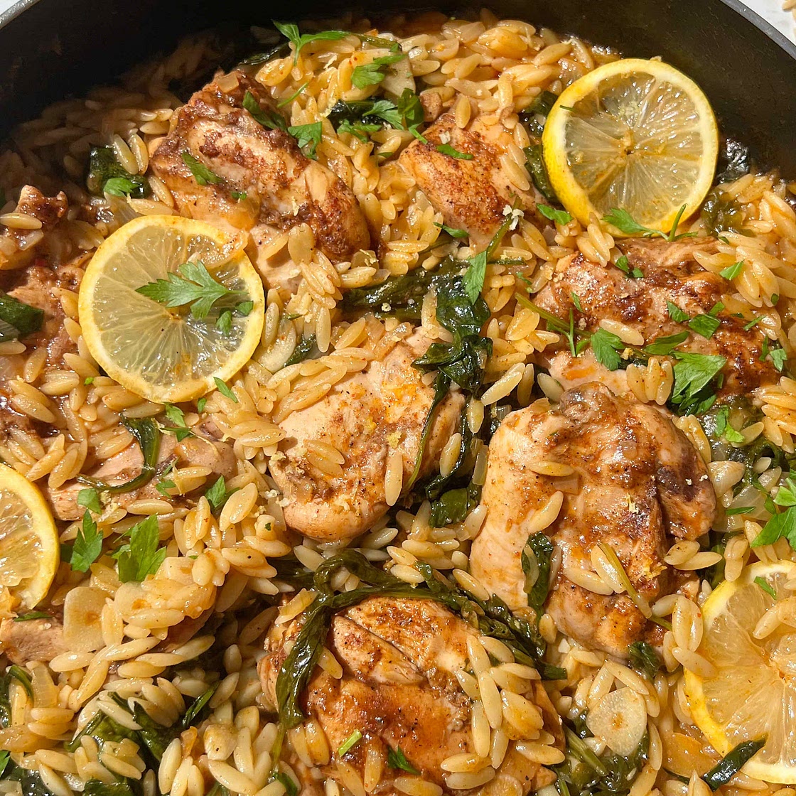Lemon chicken orzo
