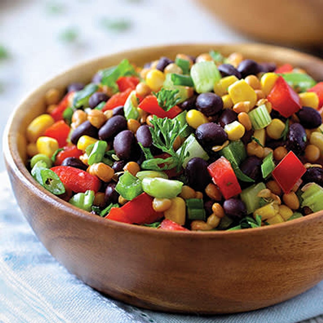 Bean lentil salad