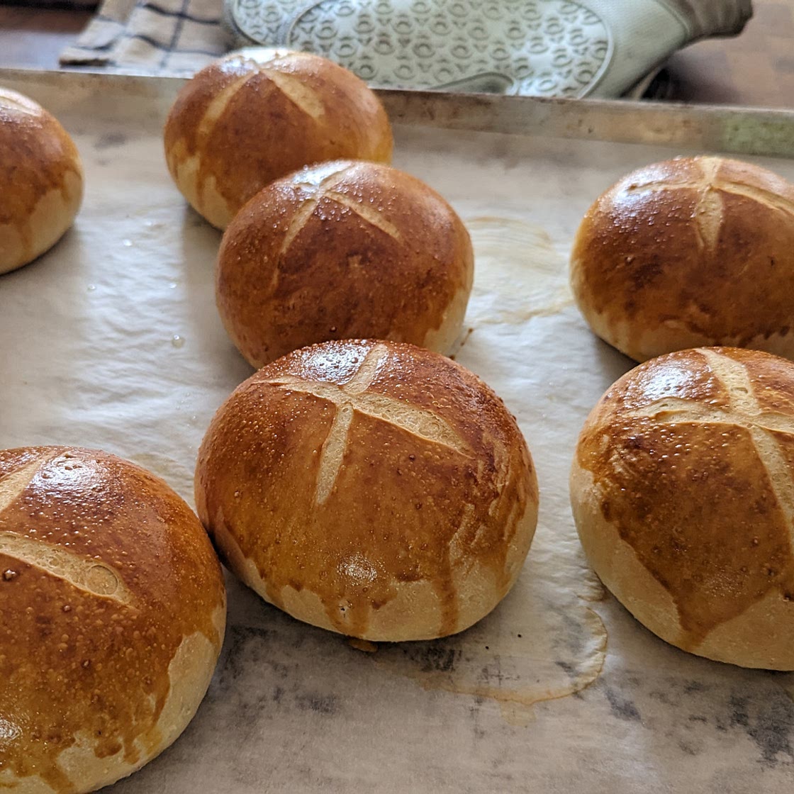 Brioche Burger Buns with Milk Paste