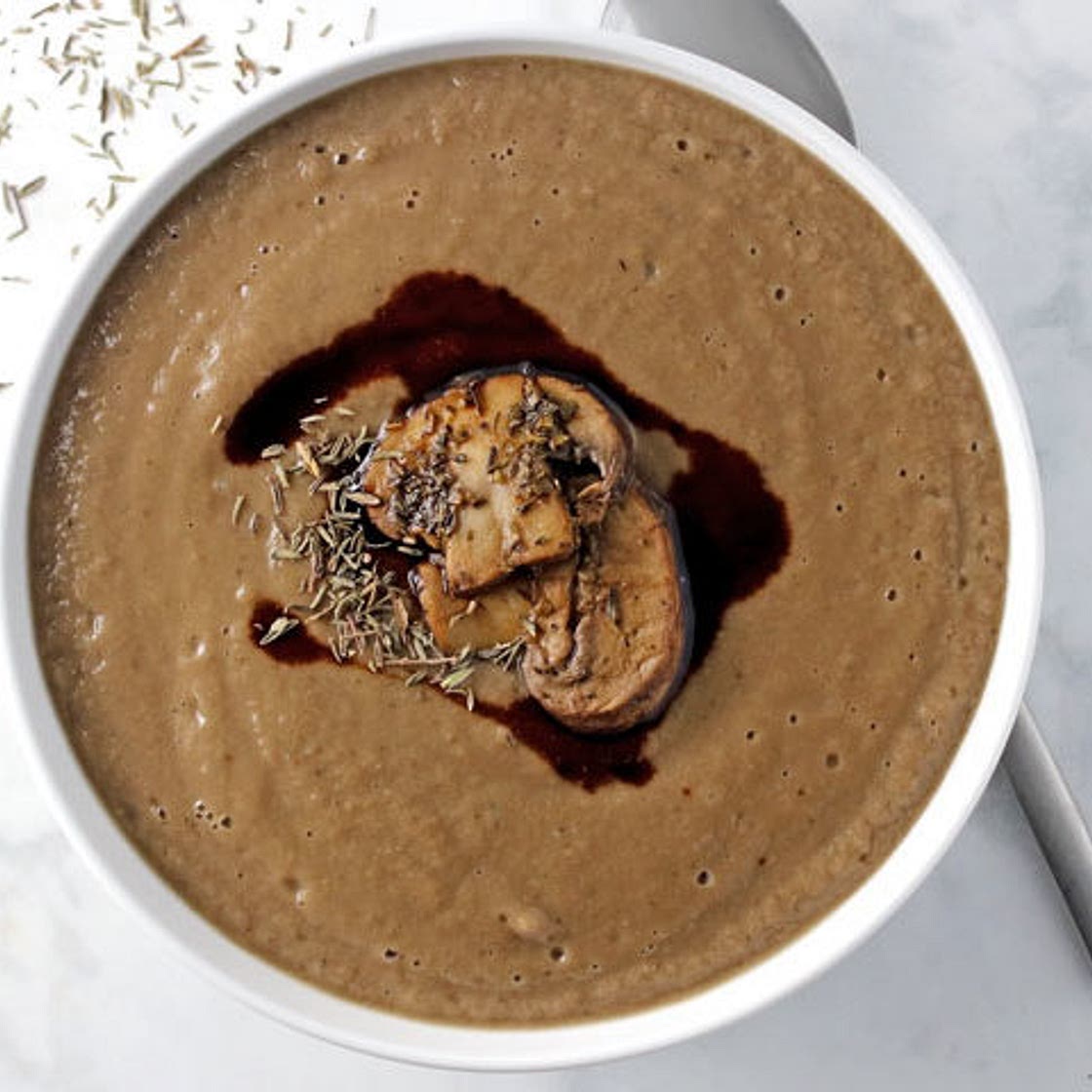 Skinny Balsamic Mushroom Soup