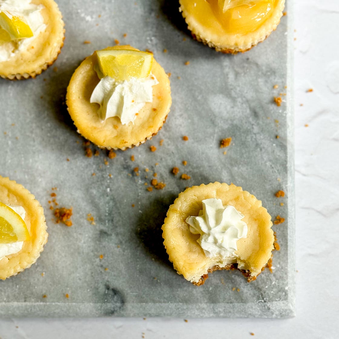 76 calorie mini lemon cheesecakes
