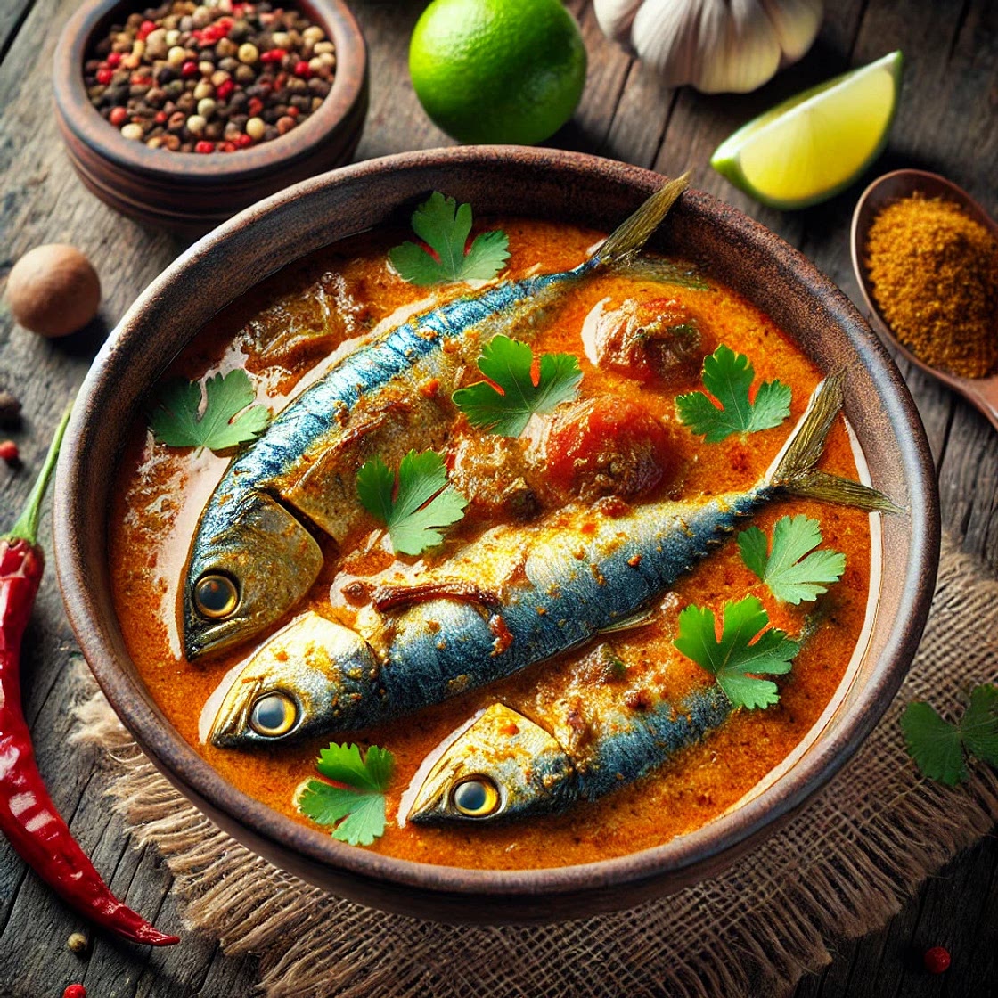 Sri Lankan Style Canned Fish Curry in Coconut Gravy