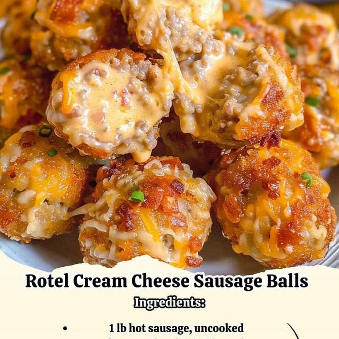 Rotel Cream Cheese Sausage Balls