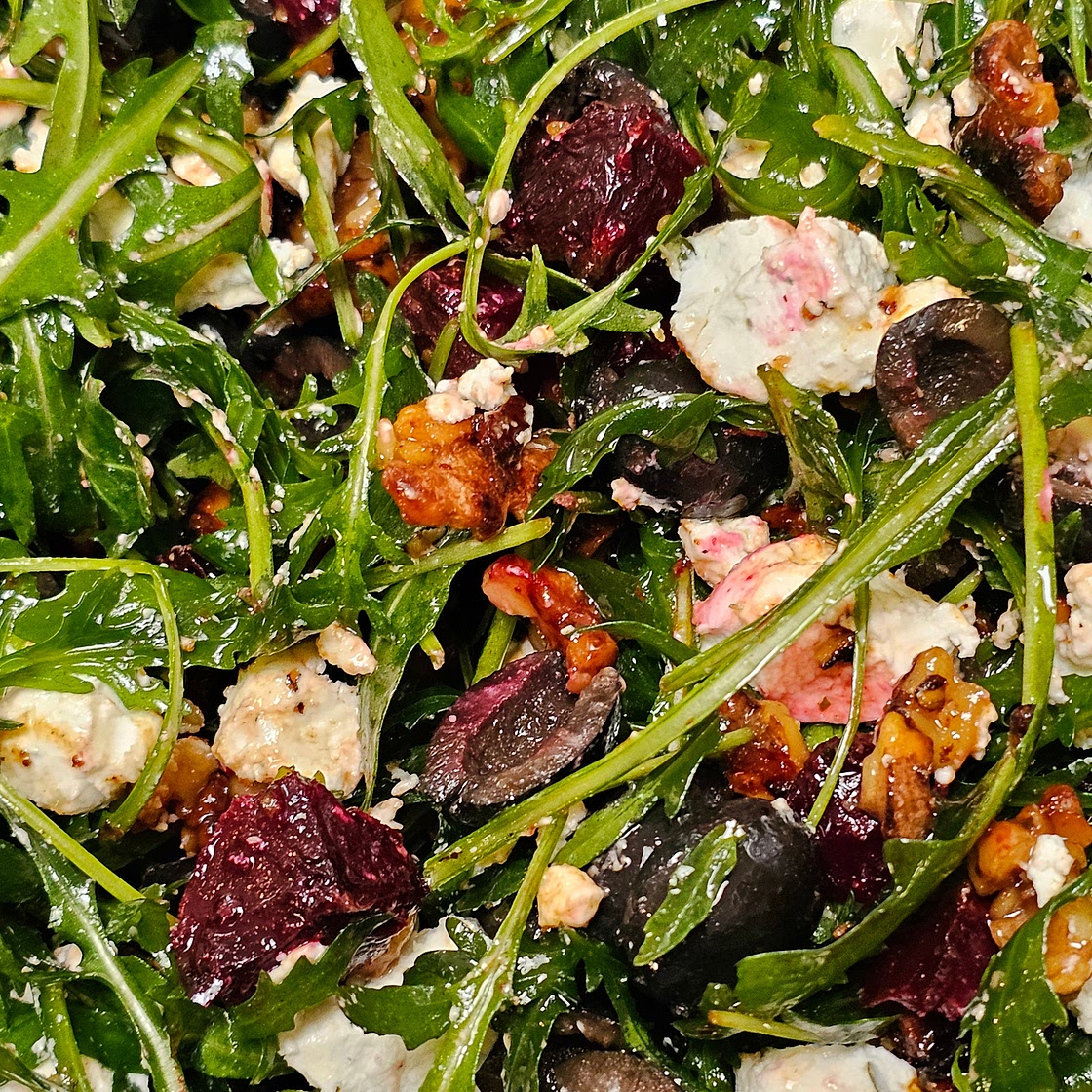 Beetroot and walnut salad