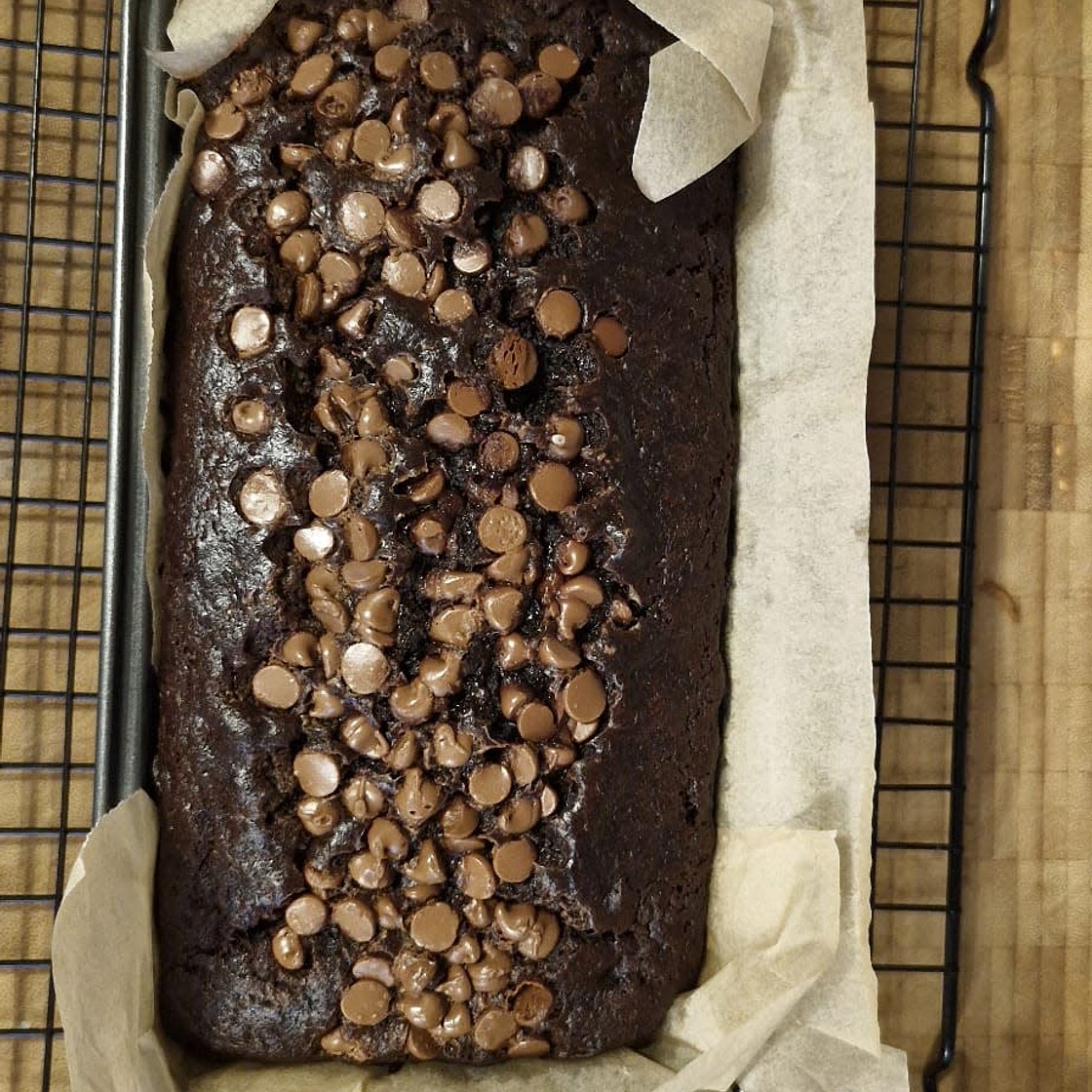 Double chocolate banana bread