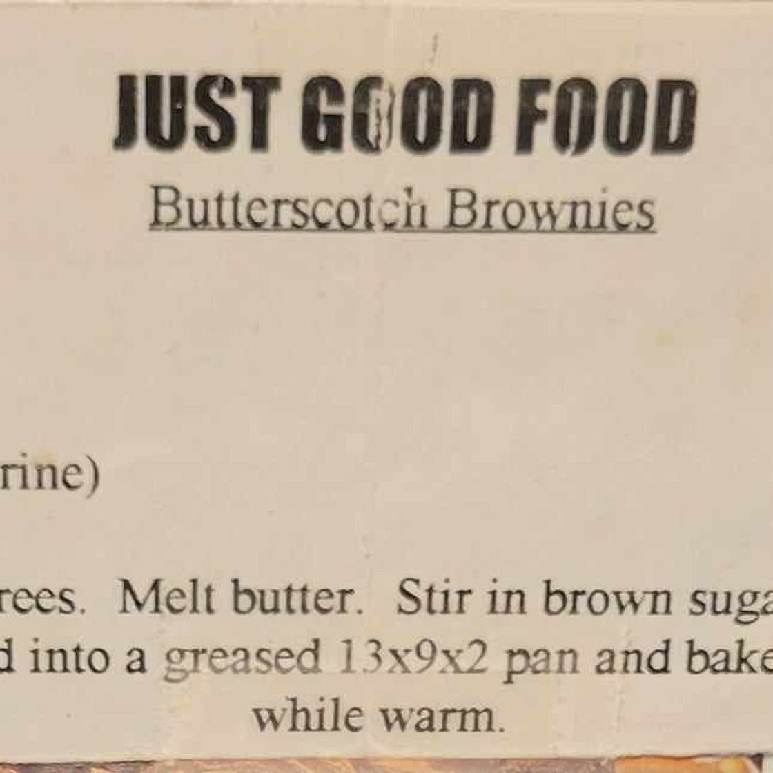 Butterscotch Brownies