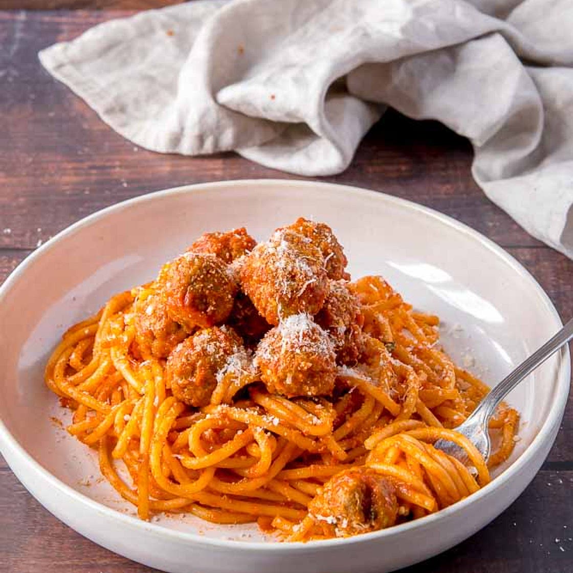 Spaghetti con polpette
