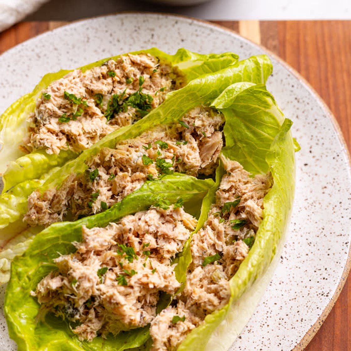 10-Minute Healthy Tuna Salad Lettuce Wraps