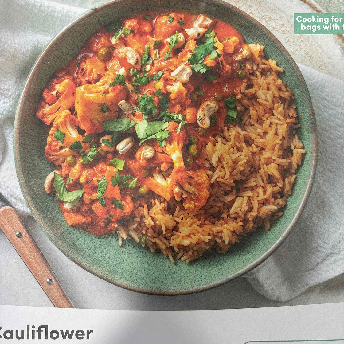 Ginger cauliflower and cashew curry