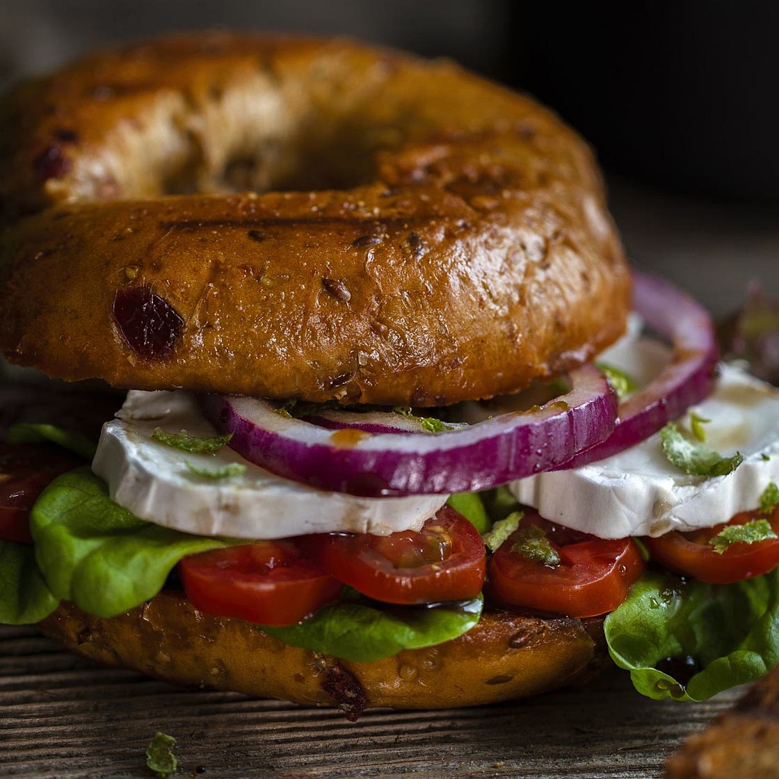 Goat cheese bagel