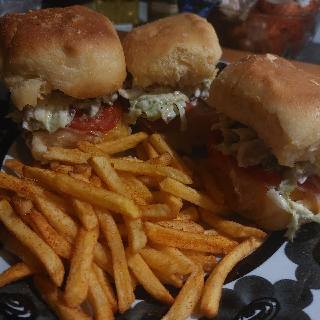 Late-night stuffed soft dinner rolls